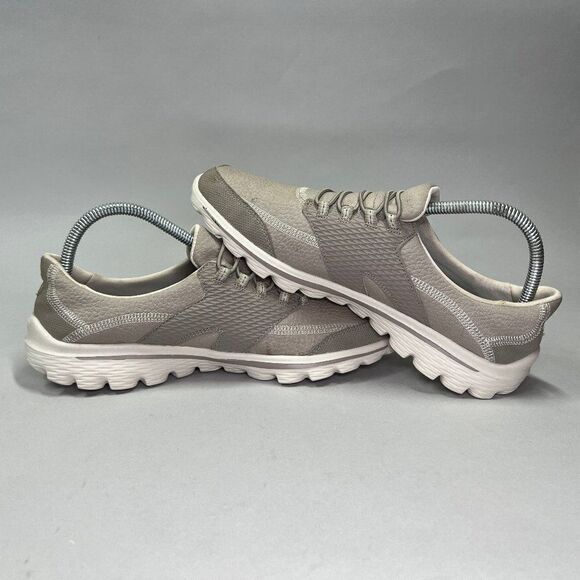 Skechers Women's Size 9.5 Go Walk 2 Tan Leather Shoes - Picture 7 of 11